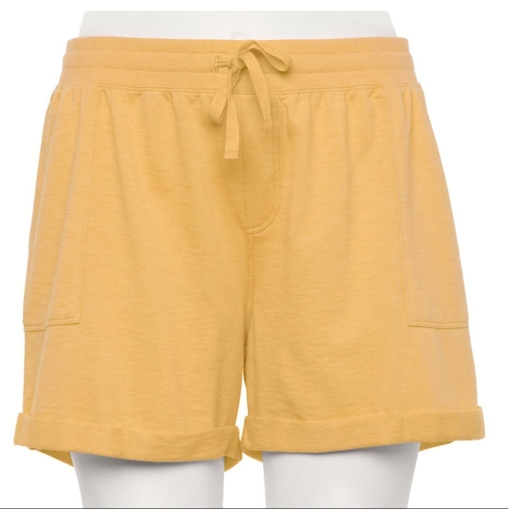 Sonoma 5X Cider Yellow Goods for life midrise knit shorts NWT